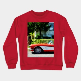 Cars - Red and White Corvette Convertible Crewneck Sweatshirt